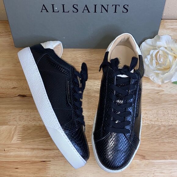 Allsaints Low Top Sneaker, Size 11US - Black - Picture 1 of 8